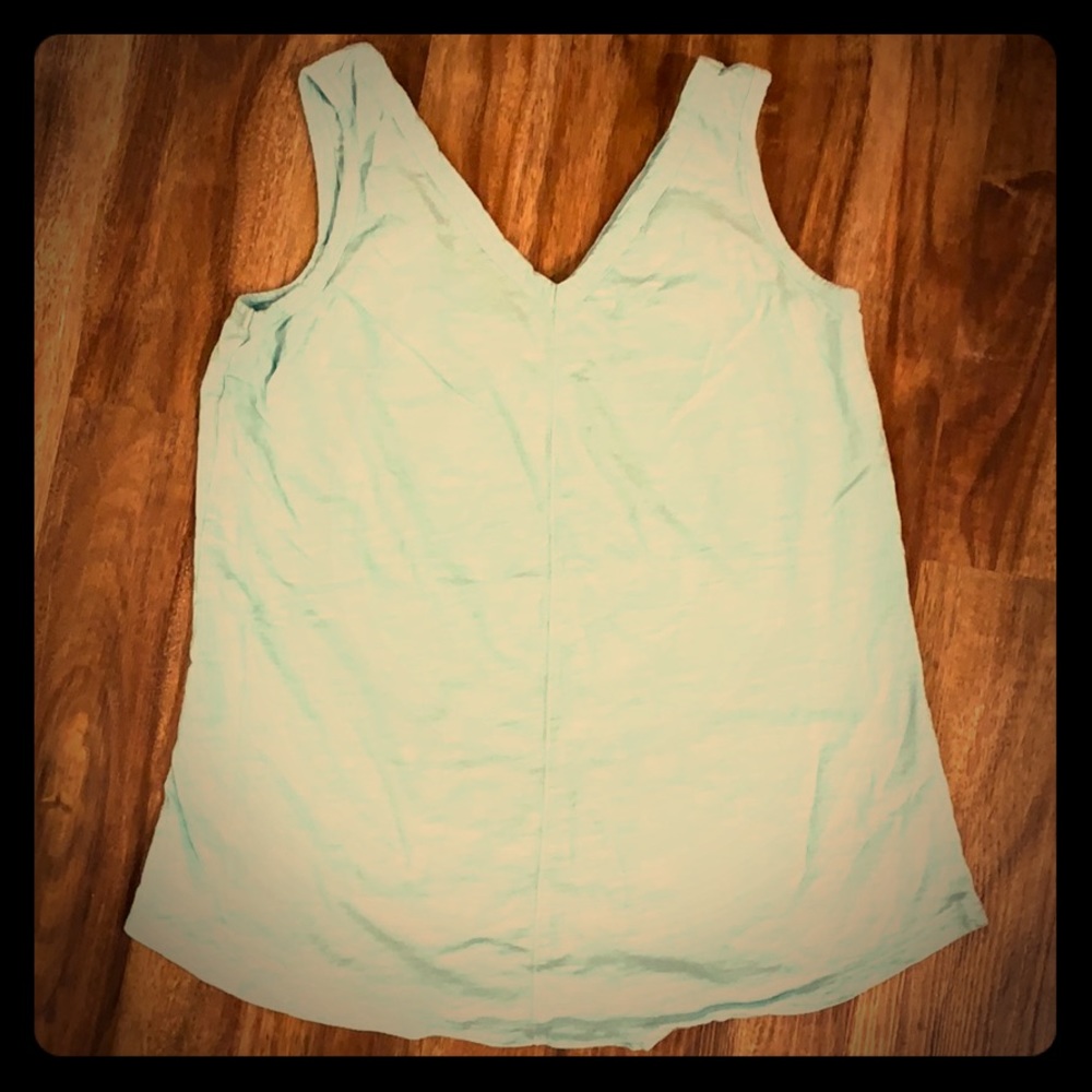 Light blue v neck tank top